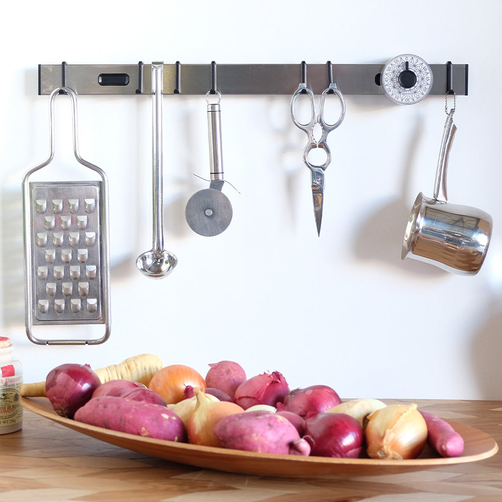 Steel Kitchen Rails For Kitchen KITCHEN RAILS 58 cm – QURIOUS HOMEWARE